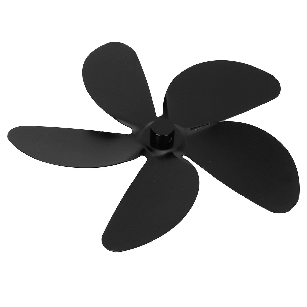 Fireplace Fan Blade Universal Aluminum Alloy 5-Blade Heat Powered Fan Accessory Black