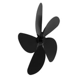 Fireplace Fan Blade Universal Aluminum Alloy 5-Blade Heat Powered Fan Accessory Black