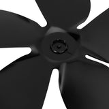 Fireplace Fan Blade Universal Aluminum Alloy 5-Blade Heat Powered Fan Accessory Black - Extra Image