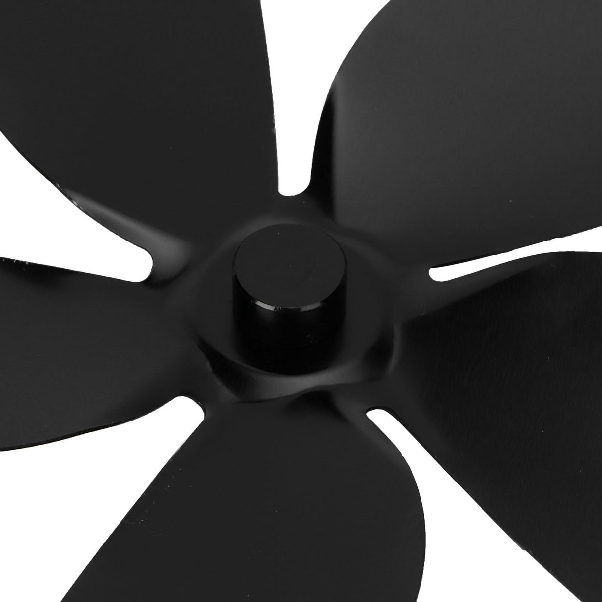 Fireplace Fan Blade Universal Aluminum Alloy 5-Blade Heat Powered Fan Accessory Black