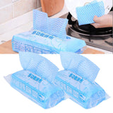 2Packs Disposable NonWoven Rag Washing Dish Towel Kitchen Cleaning Cloth Wiping Rag(Blue )