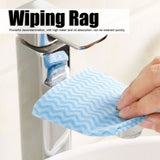 2Packs Disposable NonWoven Rag Washing Dish Towel Kitchen Cleaning Cloth Wiping Rag(Blue )