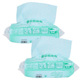 2Packs Disposable NonWoven Rag Washing Dish Towel Kitchen Cleaning Cloth Wiping Rag(Green )