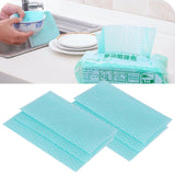 2Packs Disposable NonWoven Rag Washing Dish Towel Kitchen Cleaning Cloth Wiping Rag(Green ) - Extra Image