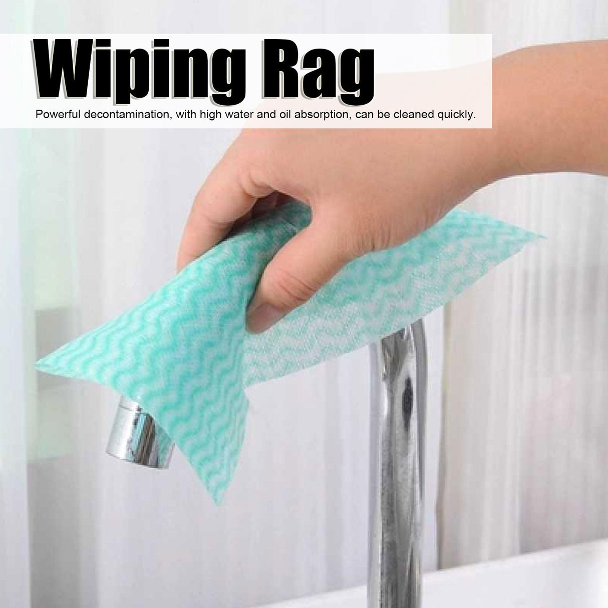 2Packs Disposable NonWoven Rag Washing Dish Towel Kitchen Cleaning Cloth Wiping Rag(Green )