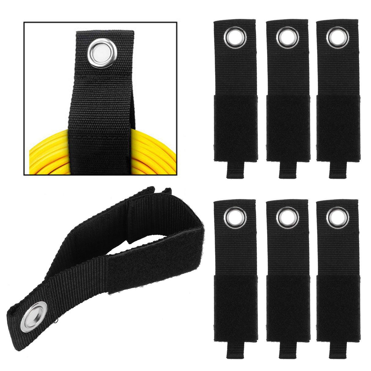 12PCS Heavy Duty Cable Storage Straps Extension Cord Holder Hook Loop Organizer Hanger