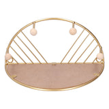 Display Shelf Storage Rack with Clothes Hanger Hook for Home Living Room Entryway GoldS - Rear View