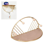 Display Shelf Storage Rack with Clothes Hanger Hook for Home Living Room Entryway GoldS - Extra Image