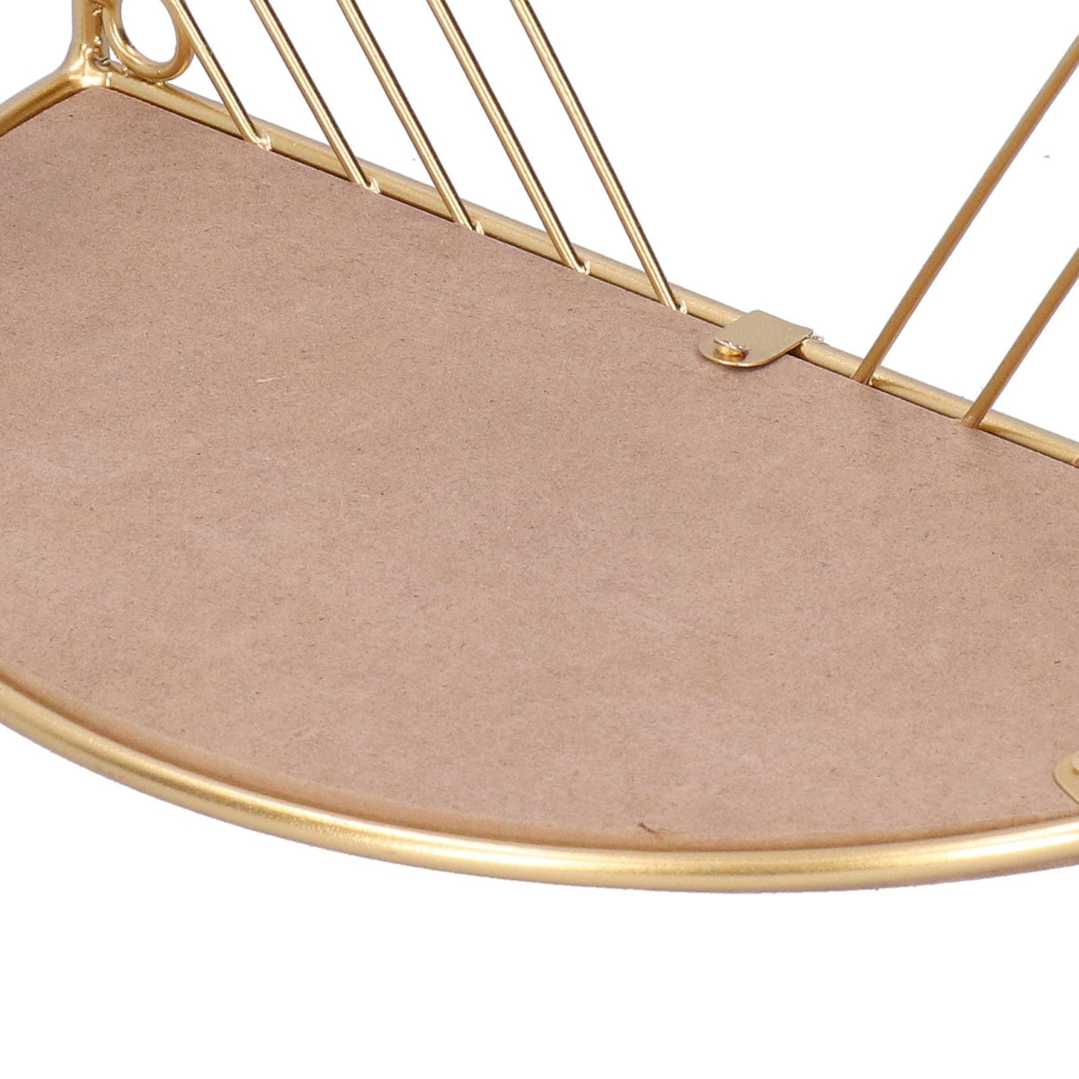 Display Shelf Storage Rack with Clothes Hanger Hook for Home Living Room Entryway GoldS