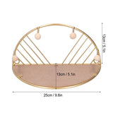 Display Shelf Storage Rack with Clothes Hanger Hook for Home Living Room Entryway GoldS - Extra Image