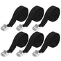 6PCS Heavy Duty Lashing Straps Adjustable Buckle Tie Down Straps for Motorcycle Trucks Luggage