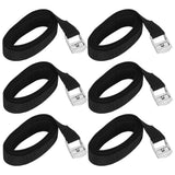 6PCS Heavy Duty Lashing Straps Adjustable Buckle Tie Down Straps for Motorcycle Trucks Luggage - Rear View
