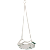 Plant Hanger PU Leather Wall Hanging Flower Pot Holder Basket Home Garden DecorationS Green - Side View