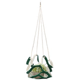 Plant Hanger PU Leather Wall Hanging Flower Pot Holder Basket Home Garden DecorationS Green