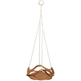 PU Leather Flower Pot Display Holder Succulent Hanging Basket Planter DecorationL Brown