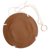 PU Leather Flower Pot Display Holder Succulent Hanging Basket Planter DecorationL Brown - Top-Down View