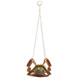 PU Leather Flower Pot Display Holder Succulent Hanging Basket Planter DecorationL Brown