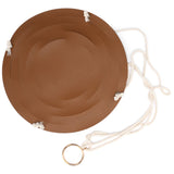 PU Leather Flower Pot Display Holder Succulent Hanging Basket Planter DecorationL Brown - Low Angle