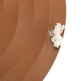 PU Leather Flower Pot Display Holder Succulent Hanging Basket Planter DecorationL Brown - Extra Image