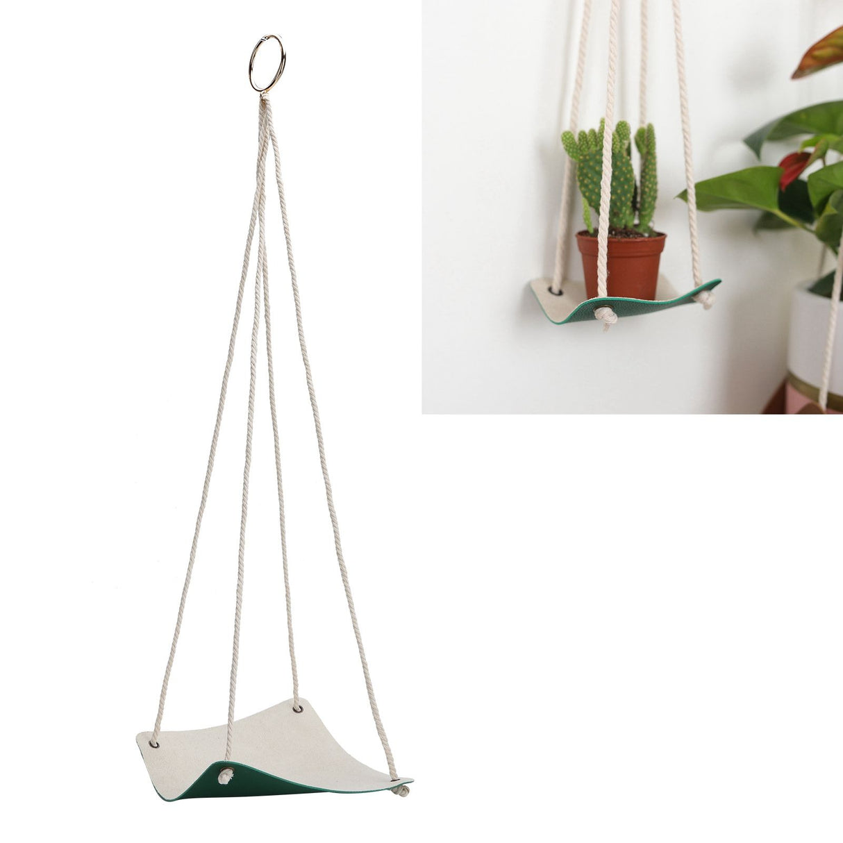 Plant Hanger Indoor Wall Hanging Flower Pot Holder Garden Courtyard Wall DecorationGreen 20cm