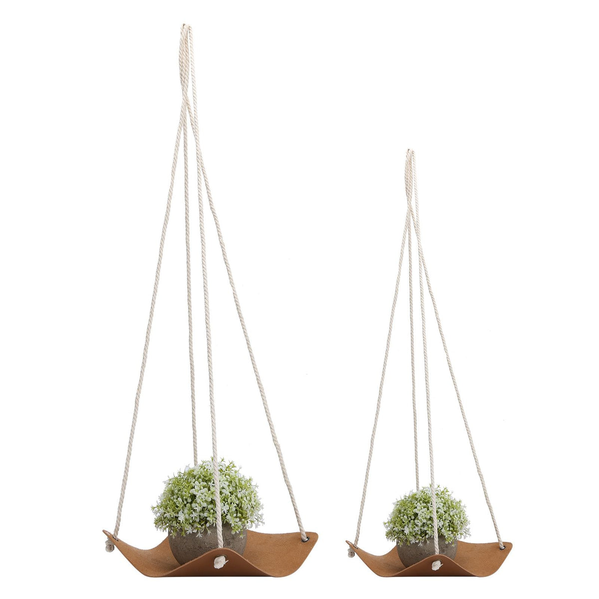 2Pcs Plant Hanger Decorative Flower Pot Holder Hanging Planter Basket with Cotton Rope