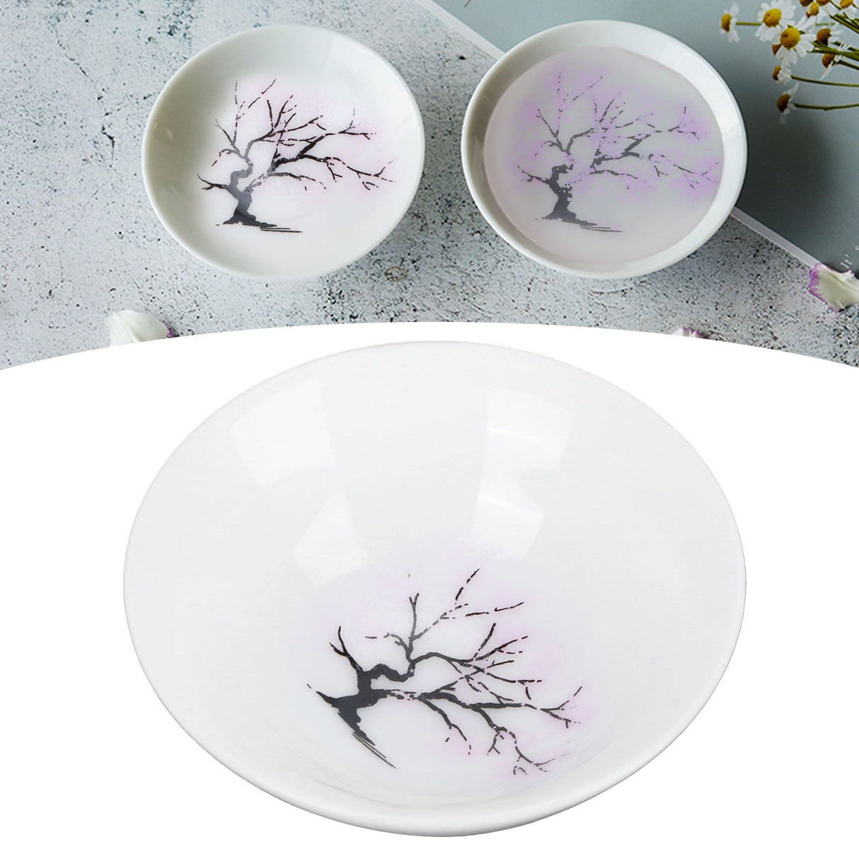 Ceramic Cup Japanese style Color Changing Sakura Tea Wine Cup Drinkware Accessory(Hot Change )