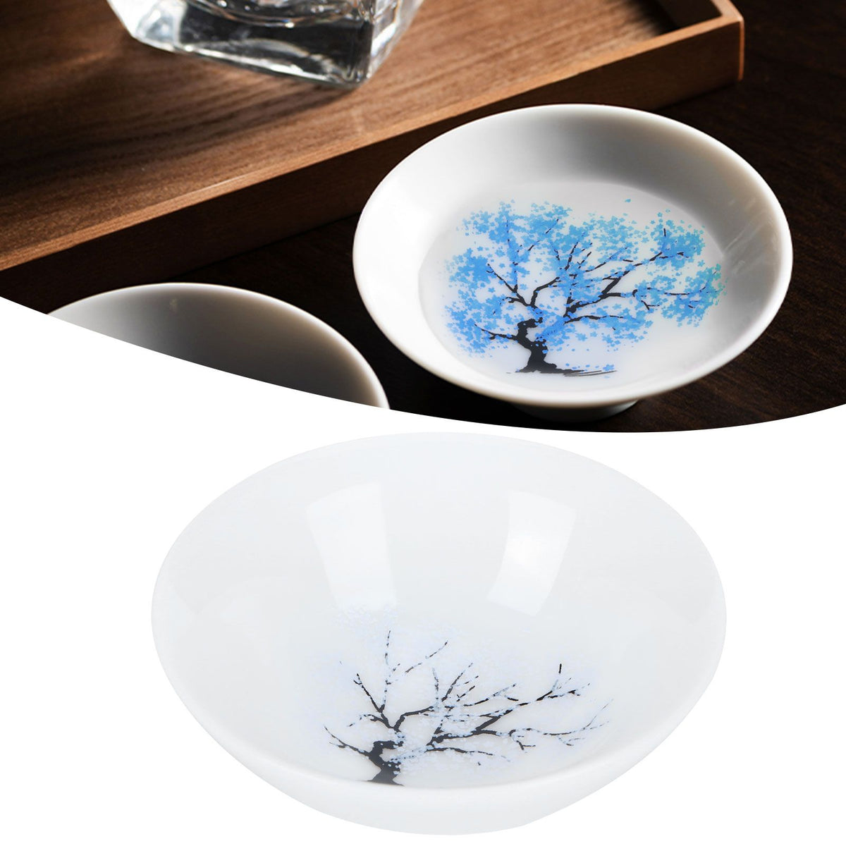 Temperature Color Changing Cup Flower Display Tea Bowl Ceramic Household SuppliesSakura B