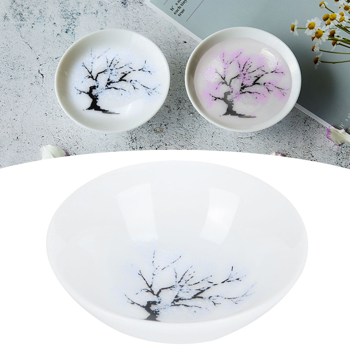 Temperature Color Changing Cup Flower Display Tea Bowl Ceramic Household SuppliesSakura B