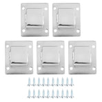 5Pcs Shelf Mount Bracket Hanger Stainless Steel Tube Support Holder Buckle Hardware SilverOpening Type