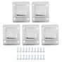 5Pcs Shelf Mount Bracket Hanger Stainless Steel Tube Support Holder Buckle Hardware SilverOpening Type