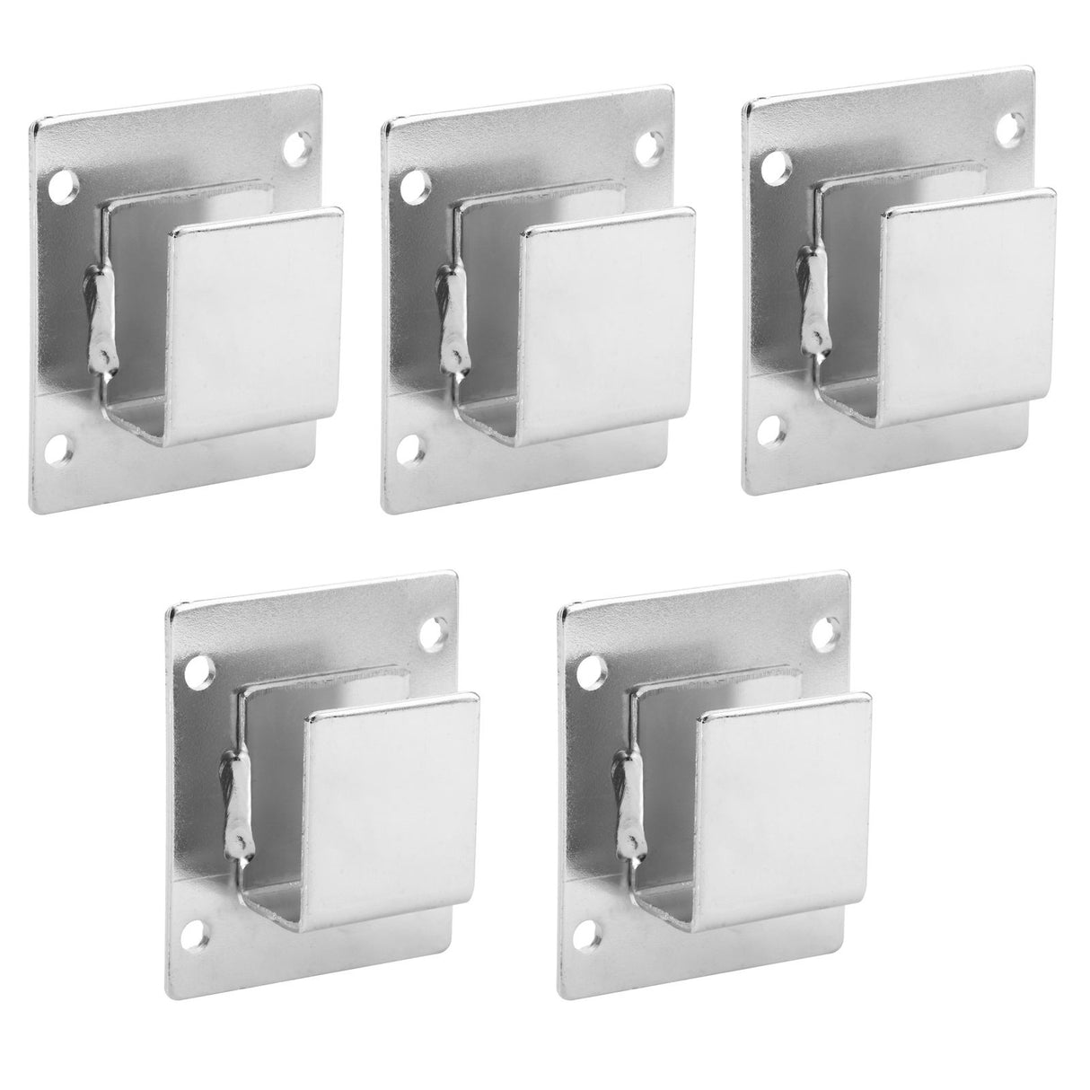 5Pcs Shelf Mount Bracket Hanger Stainless Steel Tube Support Holder Buckle Hardware SilverOpening Type