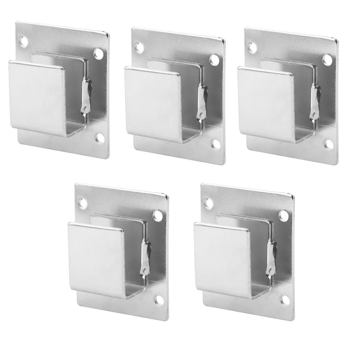 5Pcs Shelf Mount Bracket Hanger Stainless Steel Tube Support Holder Buckle Hardware SilverOpening Type