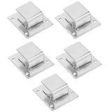 5Pcs Shelf Mount Bracket Hanger Stainless Steel Tube Support Holder Buckle Hardware SilverOpening Type - Top-Down View
