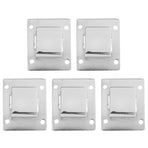 5Pcs Shelf Mount Bracket Hanger Stainless Steel Tube Support Holder Buckle Hardware SilverOpening Type