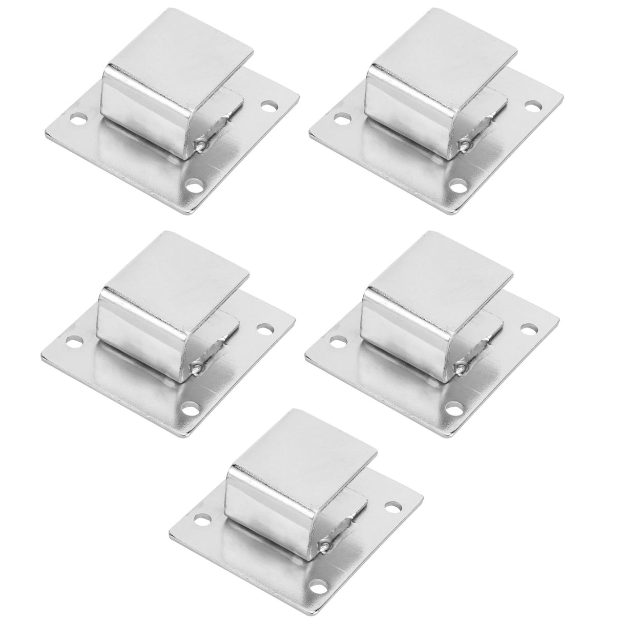 5Pcs Shelf Mount Bracket Hanger Stainless Steel Tube Support Holder Buckle Hardware SilverOpening Type