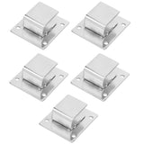 5Pcs Shelf Mount Bracket Hanger Stainless Steel Tube Support Holder Buckle Hardware SilverOpening Type - Low Angle
