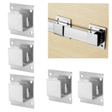5Pcs Shelf Mount Bracket Hanger Stainless Steel Tube Support Holder Buckle Hardware SilverOpening Type - Extra Image