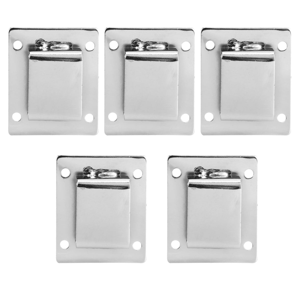 5Pcs Shelf Mount Bracket Hanger Stainless Steel Tube Support Holder Buckle Hardware SilverSealing Type