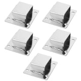 5Pcs Shelf Mount Bracket Hanger Stainless Steel Tube Support Holder Buckle Hardware SilverSealing Type - Rear View