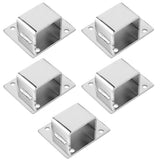 5Pcs Shelf Mount Bracket Hanger Stainless Steel Tube Support Holder Buckle Hardware SilverSealing Type - Close-Up Angle