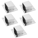 5Pcs Shelf Mount Bracket Hanger Stainless Steel Tube Support Holder Buckle Hardware SilverSealing Type