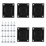 5pcs Wall Shelf Mount Bracket Display Shelf Hook Hanger Rack Tube Bar Holder BlackOpening Type - Side View