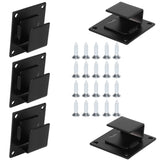 5pcs Wall Shelf Mount Bracket Display Shelf Hook Hanger Rack Tube Bar Holder BlackOpening Type