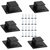 5pcs Wall Shelf Mount Bracket Display Shelf Hook Hanger Rack Tube Bar Holder BlackOpening Type