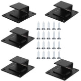 5pcs Wall Shelf Mount Bracket Display Shelf Hook Hanger Rack Tube Bar Holder BlackOpening Type - Close-Up Angle