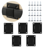5pcs Wall Shelf Mount Bracket Display Shelf Hook Hanger Rack Tube Bar Holder BlackOpening Type - Extra Image