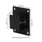 5pcs Wall Shelf Mount Bracket Display Shelf Hook Hanger Rack Tube Bar Holder BlackOpening Type - Extra Image
