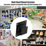 5pcs Wall Shelf Mount Bracket Display Shelf Hook Hanger Rack Tube Bar Holder BlackOpening Type - Extra Image