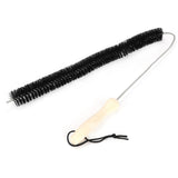Cleaning Brush Flexible Bendable Dryer Washing Machine Refrigerator Pipe Dredge ToolBlack - Close-Up Angle