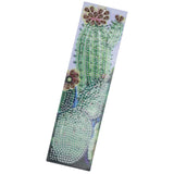 DIY Diamonds Painting Bookmarks Tassel Bookmark for Home Office School DIY MakingSucculent Pattern